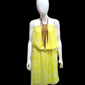 Express bright yellow tube dress